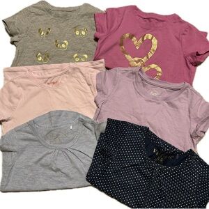 Bundle of Six Girls T-Shirts Size 4T Perfect for Every Day